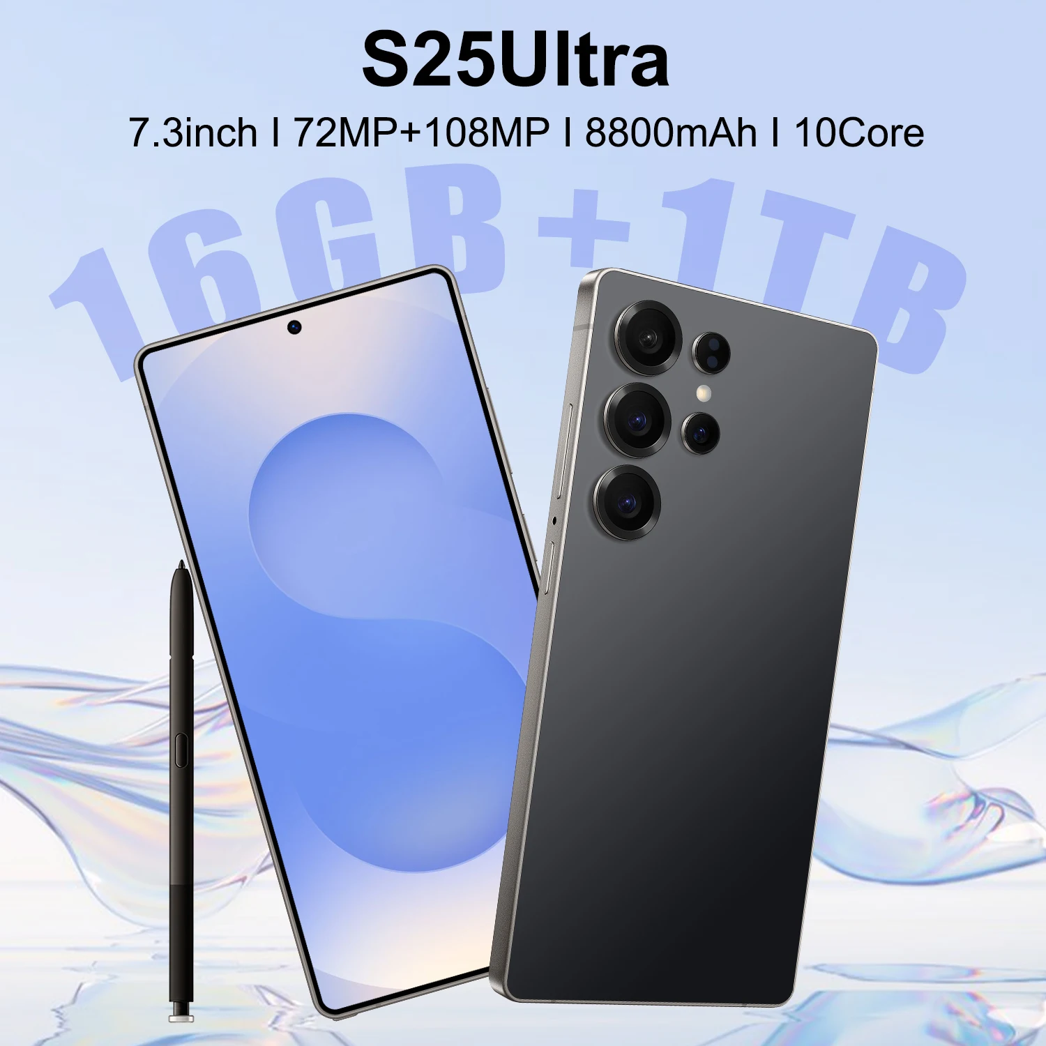New S25 Ultra 5G Smartphone with 7.3-Inch HD Screen 16GB+1TB Large Memory 108MP Rear Camera Spanish Operating Language - Image 2