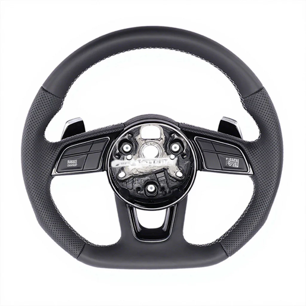 Bestselling New Product Special Offer Perforated Leather Flat Bottomed Steering Wheel for Audi A4L A5 A3 A6 A7 Q2L Q3 Q5