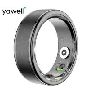 Yawell Wholesale Black Electronic Smart Counter Ring Multi Function Rose Golden Magnetic Charge Health Smart Ring R03 Smart Ring Pack of 2
