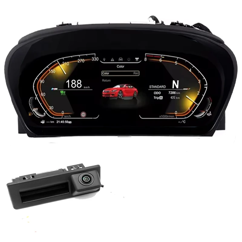 New 12.3" LCD Speedometer with Linux OS and Plug & Play for X6 E71 E72 Instrument Cluster HUD Head Display