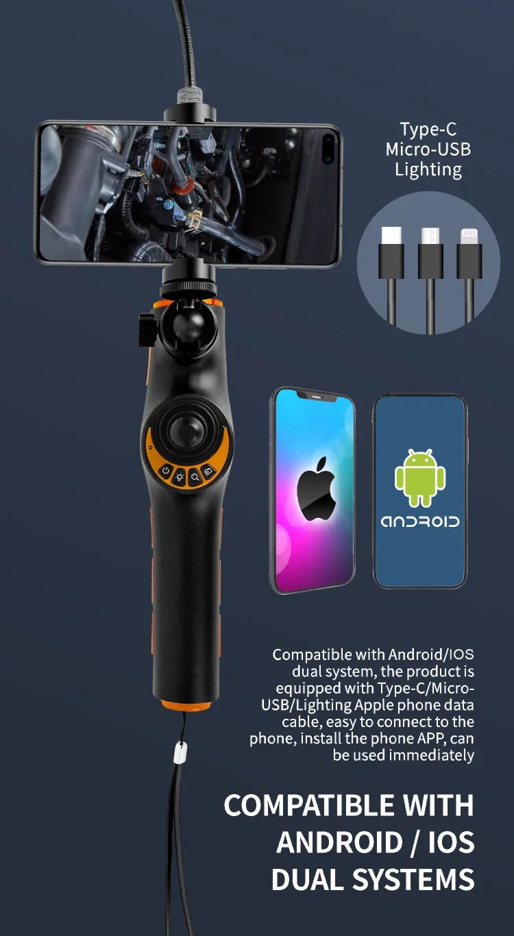 Car Inspection Endoscope Borescope Camera Portable HD Megapixel Camera Quickly generate detection report photo and video record - Image 2