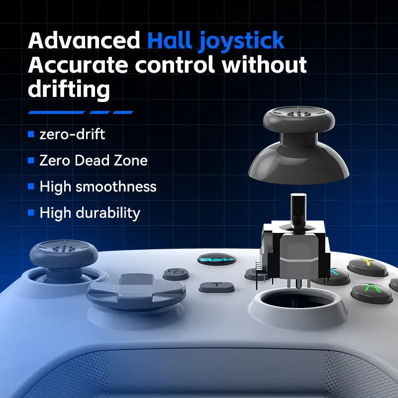 G6 BT Wireless Compatible Game Controller for IOS/Android Gamepad PC Hall Rocker Six-axis Dual Vibration Joystick for Switch 2 Pack of 2 - Image 4