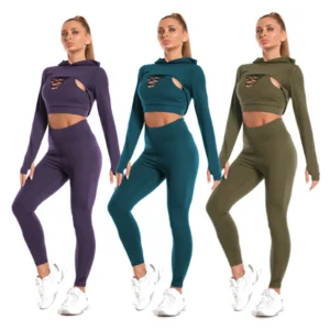 Specialized in Premium Activewear Workout Women Sportswear 3 Pcs Suit Yoga Legging Bra Gym Fitness Yoga Sets Pack of 3