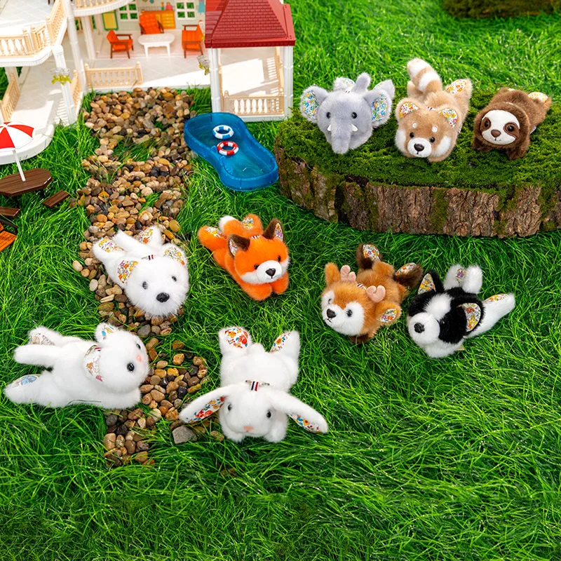 Brand New Floral Lying Series Plush Animal Pendant Doll with Scent Desktop Stress Relief Squeeze Pack of 10 - Image 3