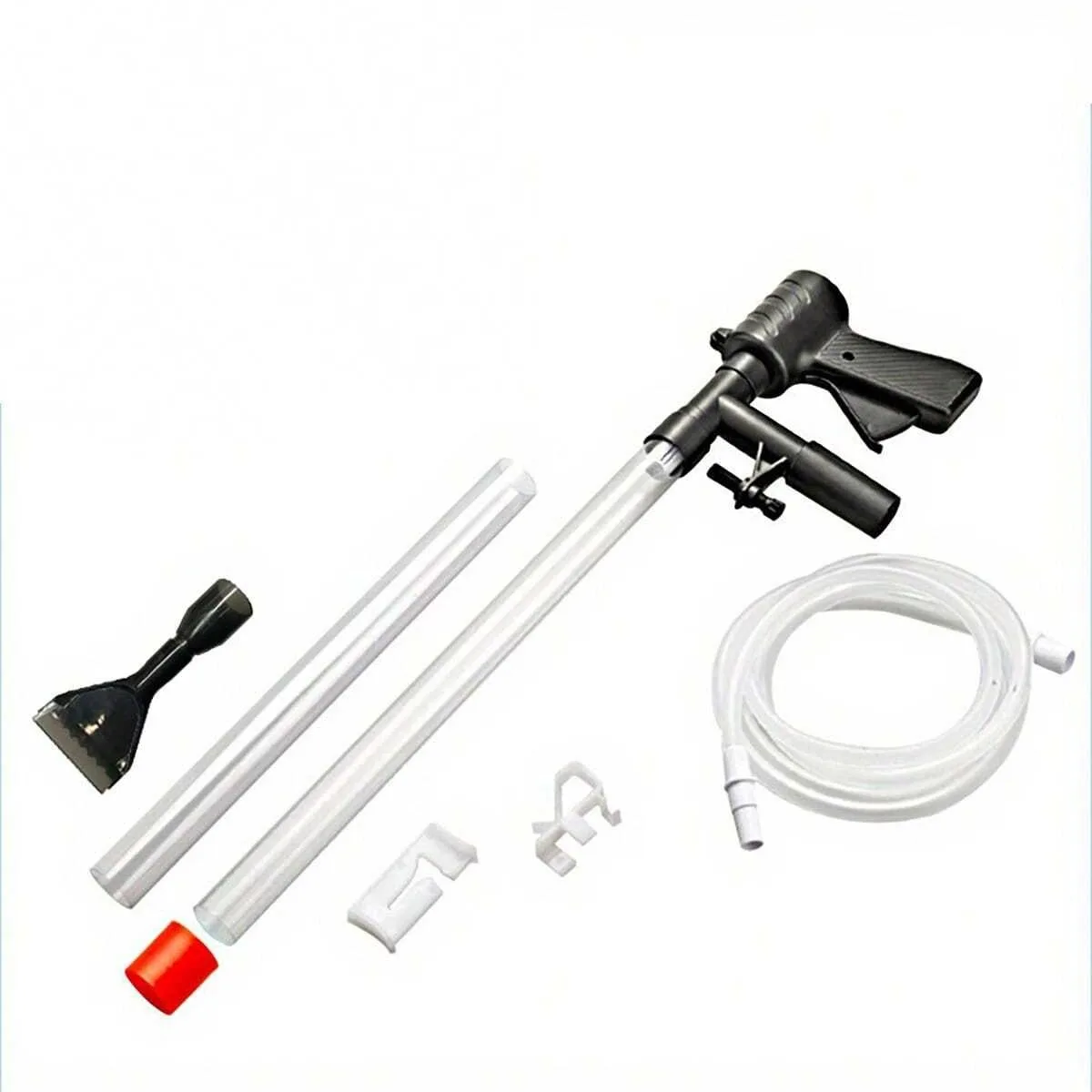 Durable New Style Fish Tank Pneumatic Sand Washer Water Changer Siphon Vacuum Gravel Cleaner Algae Scraper Manual Box Living Pack of 2