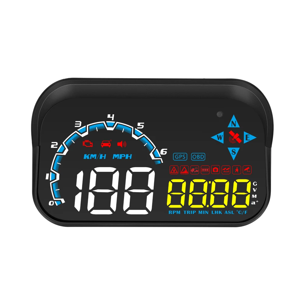 M20 Car HUD Head up Display Gauge OBD GPS with Radar Detector Electronic Dog Dual System Display Car Electronics Speedometer