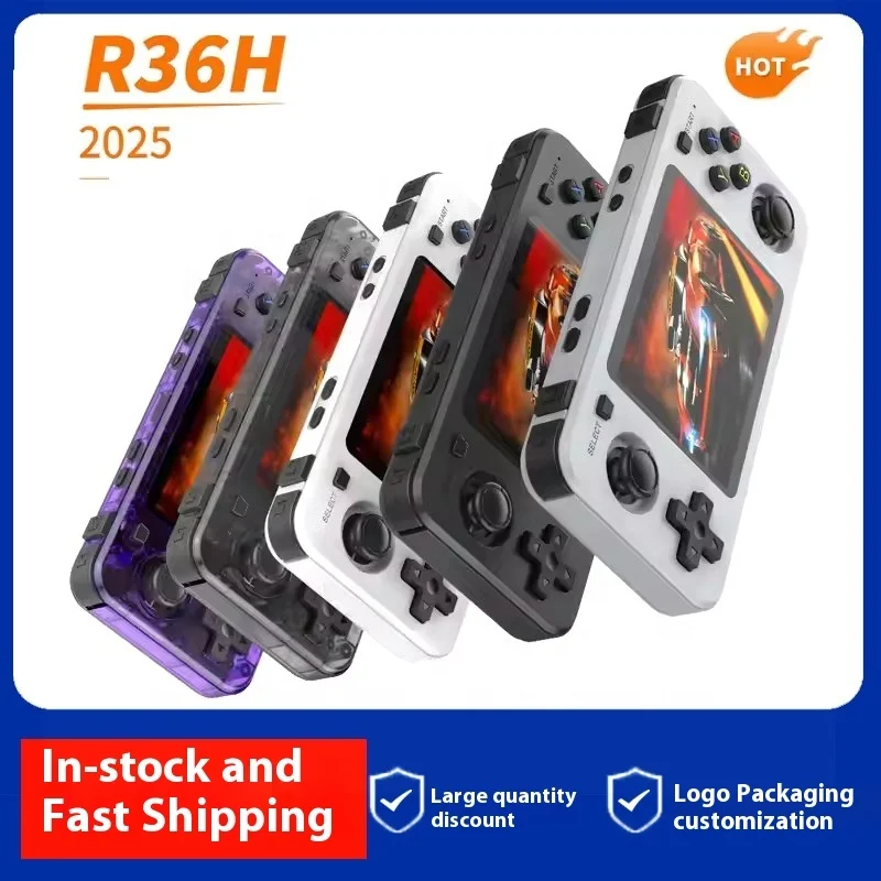 R36H Open Source Handheld Dual Rocker Joystick Arcade Game Machine Nostalgic Retro Linux Dual System Handy Portable Game Player Pack of 2 - Image 3