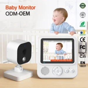 Christmas Gift Smart Video and Audio Baby Monitor Wiht Camera Temperature Detection Two Way Talk 2.4G Wireless Baby Phone