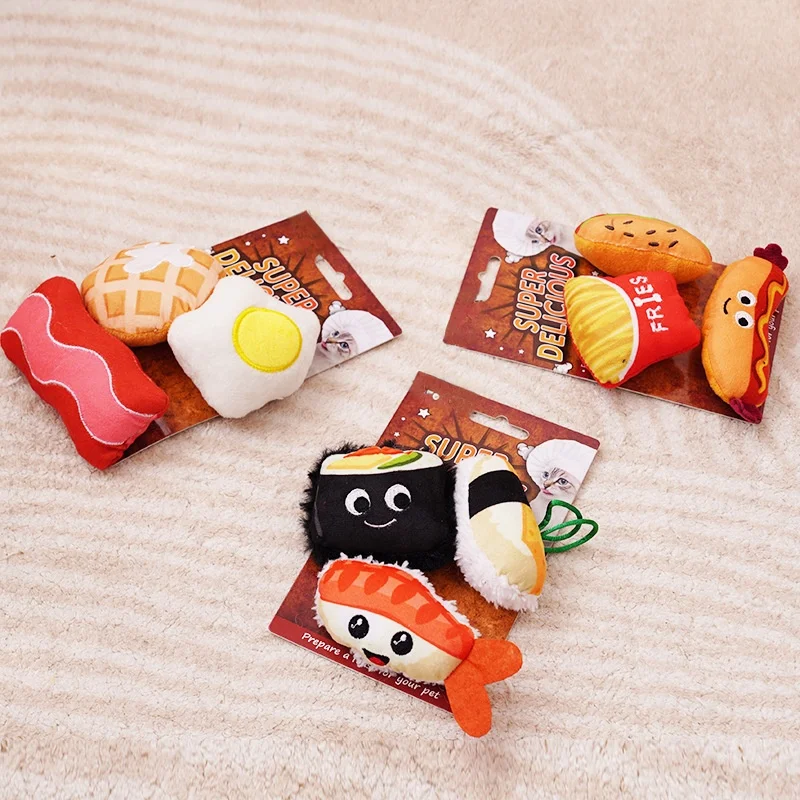 Catnip Luxury Plush Toys Cotton Chew-Proof Cat Toys for Teething and Play Cartoon Animal Dolls for Wholesale Pack of 5 - Image 2