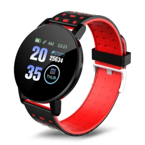 Factory Wholesale Cheap Smart Bracelet 119 Plus Heart Rate Blood Pressure Monitor Smart Band 119plus with Round Screen Pack of 5
