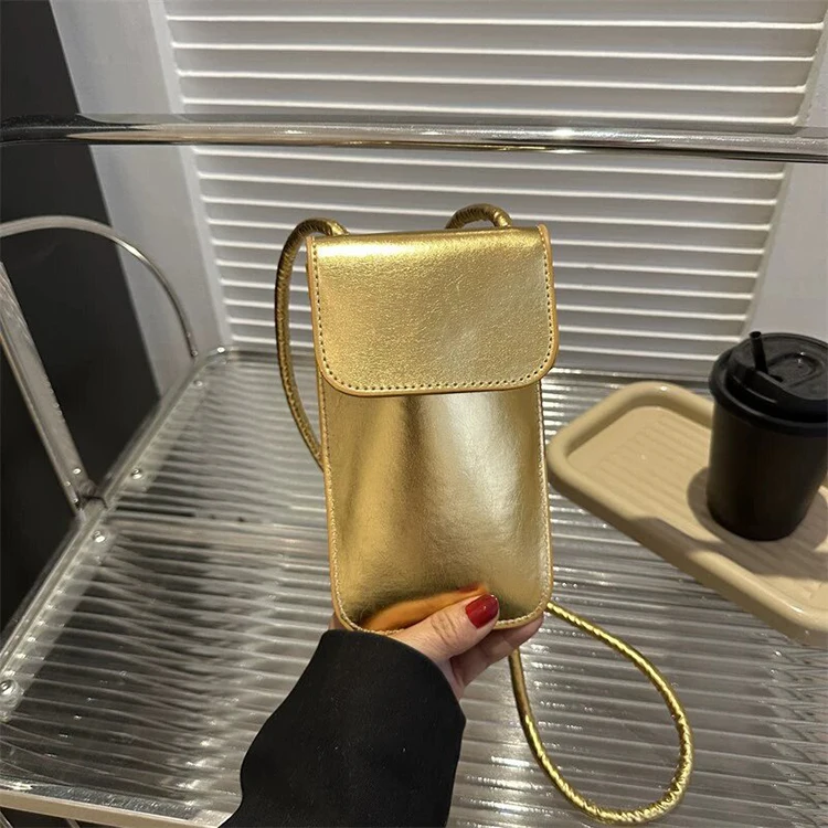 Customize Logo New Style Women's Crossbody Mobile Phone Bag Lightweight Pu Super Fashion Bag Small Single Shoulder Crossbody Bag Pack of 2