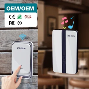 New Design Self-powered IP44 Waterproof 55 Ringtones Door Bell Chime Ring 200m Range UA EU UK AU Plug No Wires Doorbell