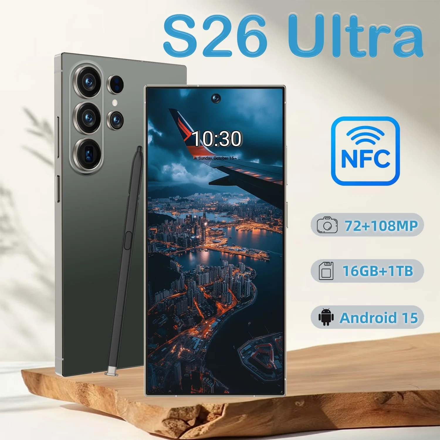 S26 Ultra 5G Smartphone 16GB+1TB Camera Unlocked Android Mobile Phone with NFC Face ID Fingerprint Dual SIM - Image 4