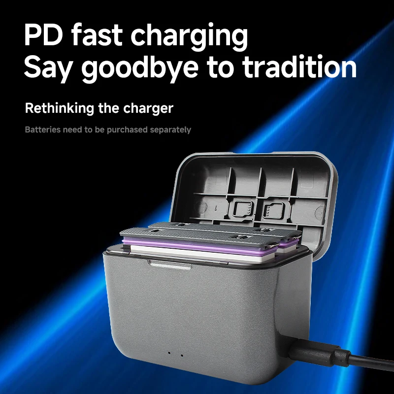 High-Performance Insta360 X5 Portable Dual Charging Storage Box Fast PD Charging Protocol Low Temperature Chargers Adapters Pack of 50 - Image 4