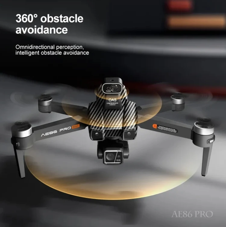 AE86 PRO Max Plus Obstacle Avoidance Brushless Quadcopter Drone 4K HD Dual Camera FPV Anti-Shake Gimbal 6KM Drone - Image 2