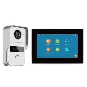 1080P TUYA App WiFi Video Door Phone Smart Home POE Intercom System Wireless IP Video Doorphone Monitor with IR Wired Doorbell Pack of 2