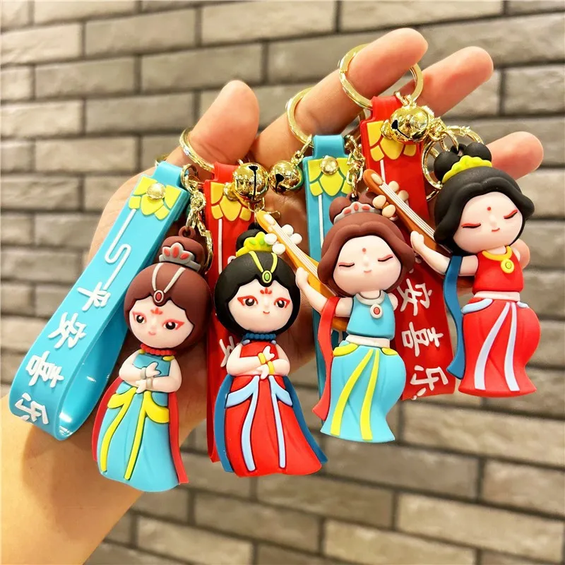 Genuine National Tide Delicate Doll Car Keychain Flying Women's Rubber Small Gift Customized by Manufacturers Pack of 20 - Image 2