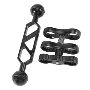 Takenoken Dual Connector Ball Joint Arm Clamp Mount Diving Butterfly Clip for Underwater Camera Torch Flashlight Aluminium
