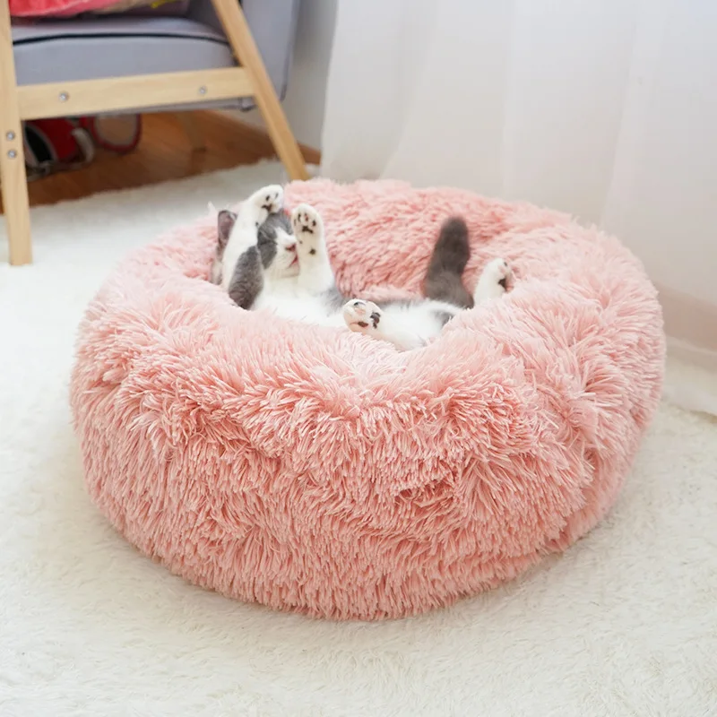 Super Soft Dog Cushion Round Washable Plush Donut Puppy Cat House Velvet Mats Sofa Portable Pet Bed Pack of 10 - Image 2