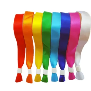 Customizable Disposable Eco-Friendly Polyester Woven Wristbands Heat Transfer Printing for Festivals Events Promotional Novelty Pack of 10