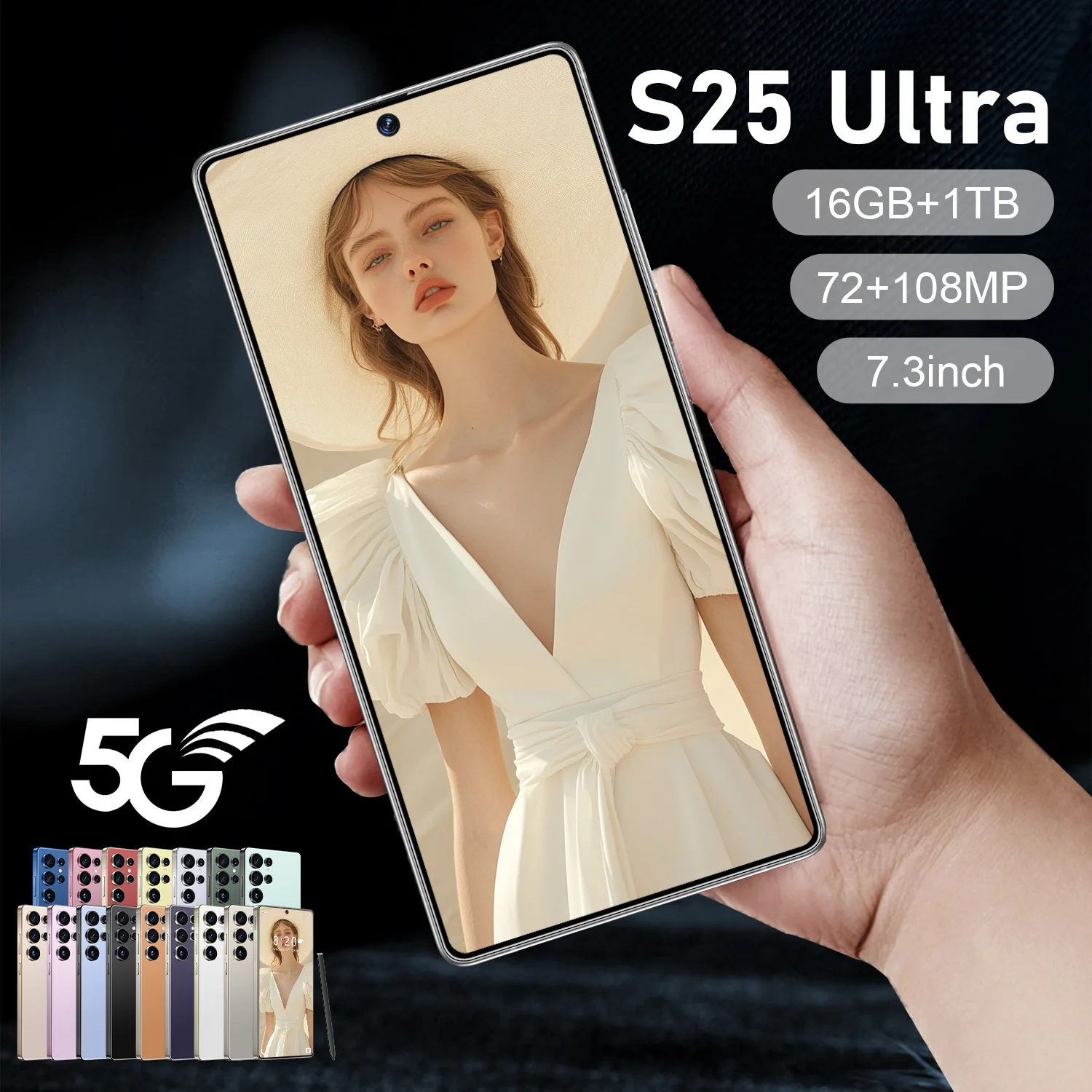 Real High Quality Best Selling S25 Ultra 22GB+1TB 5G Android 15 Unlock 108MP Long Standby Big Battery Gaming Mobile PhoneS - Image 2