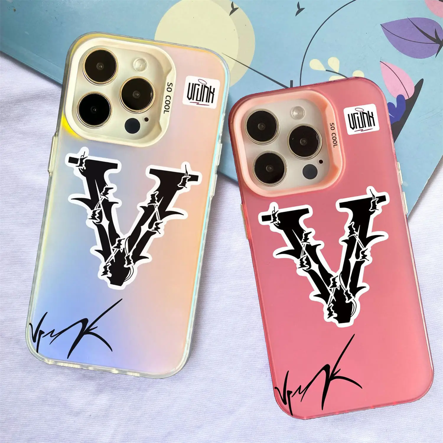 Stylish Designer Luxury PC Case 8 XR XS 11 12 13 Mini 14 15 16 17 Pro Max Coque Vrunk Shell Shockproof for iPhone 7 Pack of 2