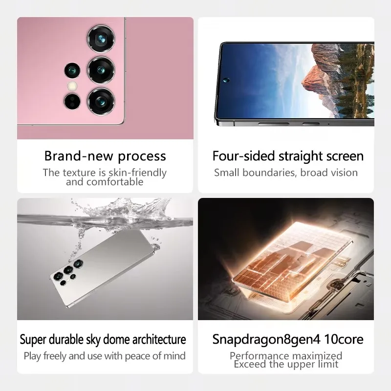 Crafted with Precision S25 Ultra Dual Sim 5G Smartphone with Face Recognition Deca Core CPU 108MP Rear Camera LTE CDMA Cellular - Image 4