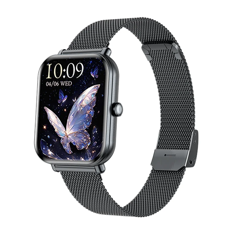 UB6Pro Alloy Fitness Tracker Smart Watch IP68 Android AMOLED HD Screen Measures Heart Rate Blood Oxygen Pressure Pack of 60