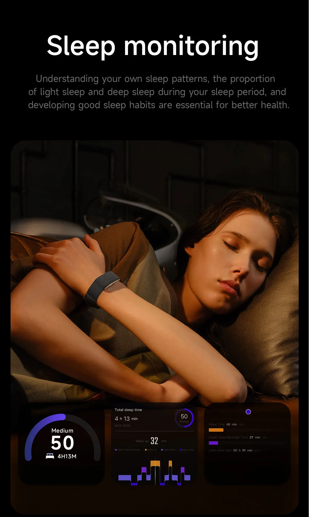 SY07 Smart Electronic Bracelet for Sport Fitness Tracker Heart Rate Find My Device & Low Battery Alert Smart Notifications - Image 3