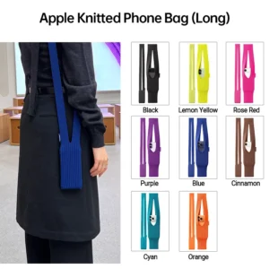 Netted Pockets Woven Crossbody Phone Pocket Cold Weather Soft Knitted Bag Handheld Bag for iphone apple Pocket Bags Pack of 500