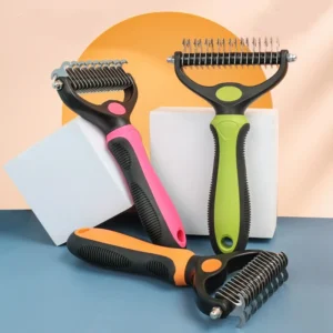 Pet Hair Remover Brush Double Sided Undercoat Rake Dog Dematting Tool Cat Shedding Comb for Shedding Pack of 10