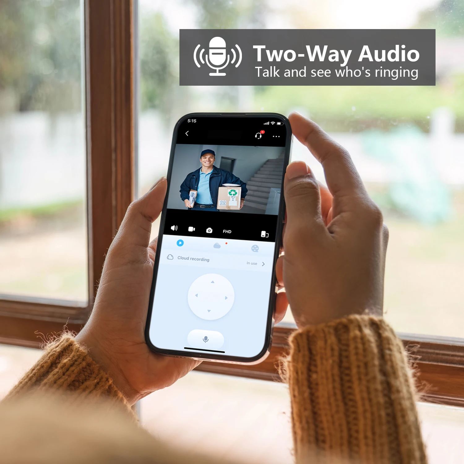 Smart Home Security Outdoor Wireless WiFi Doorbell Camera with Night Vision 2-Way Audio Smart Home Security Intercom Door Phone Pack of 2 - Image 4