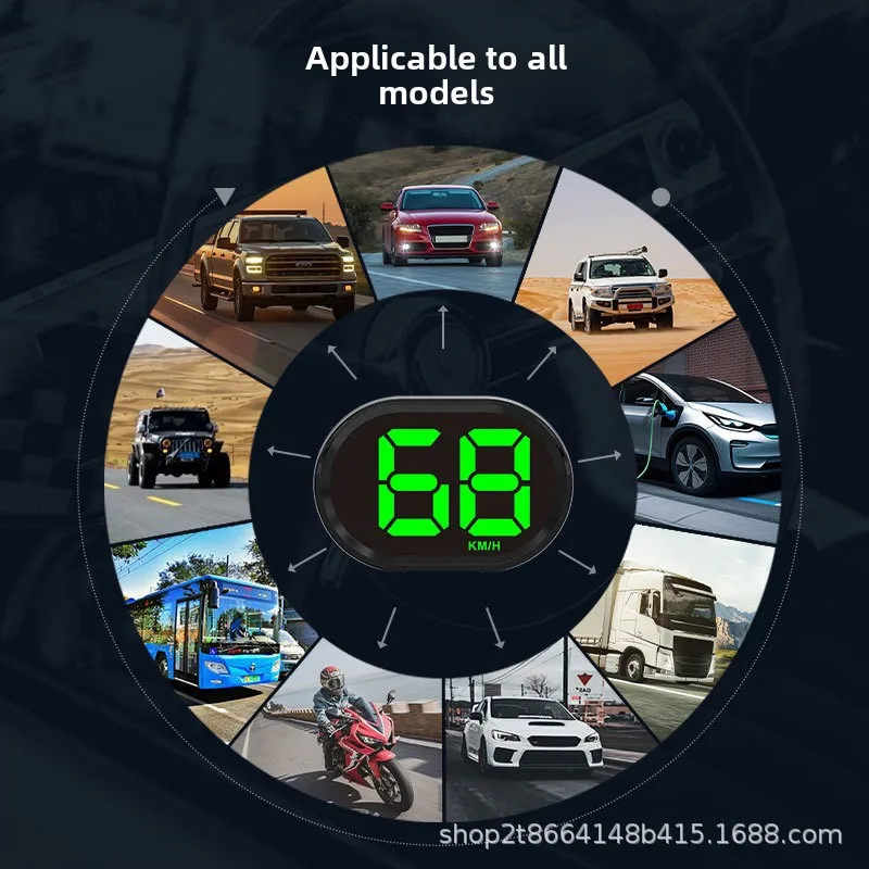 Factory Direct Accurate HUD Car GPS Over Speed Alarm Smart Gauge Head up Displays Universal Speedometer - Image 2