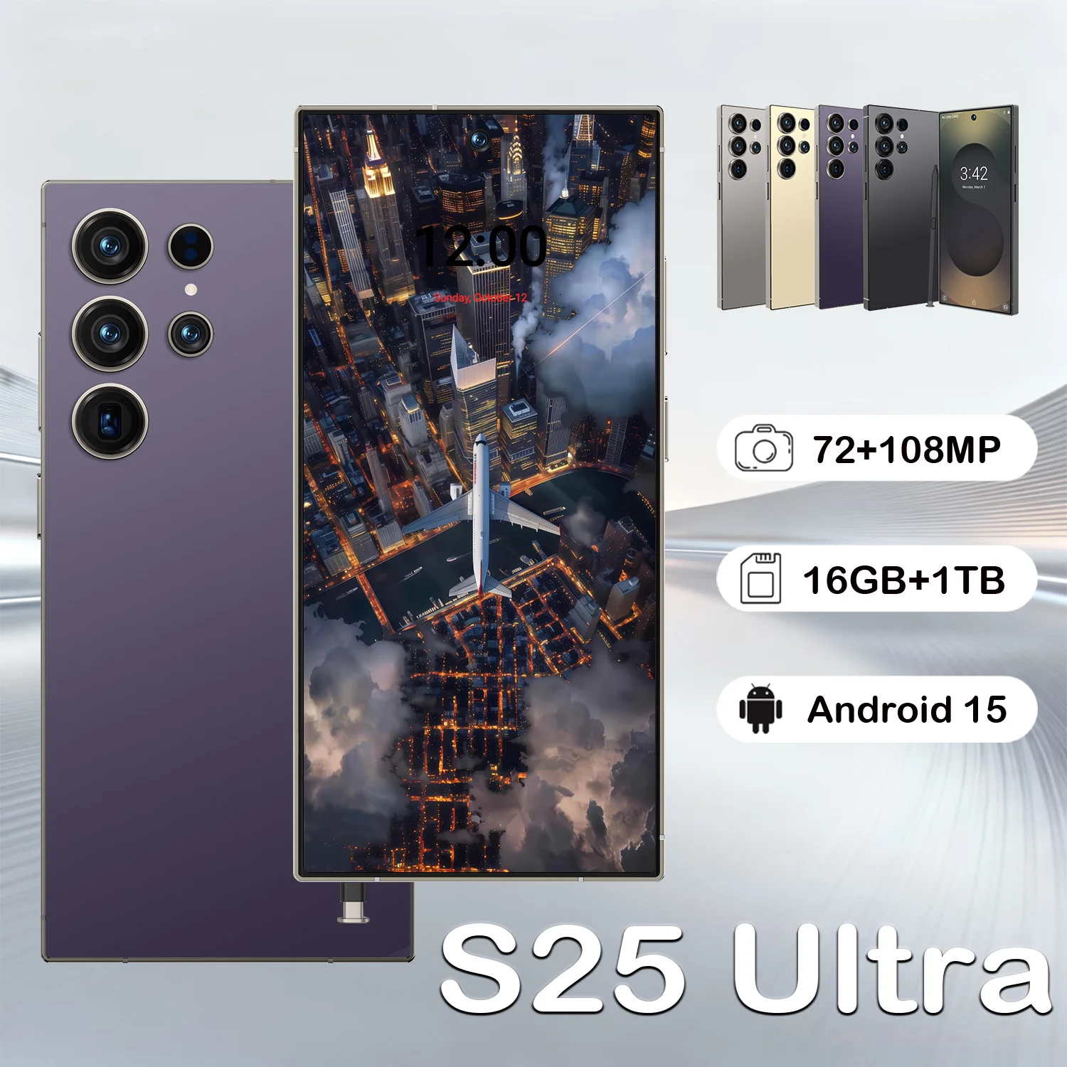 Vivid Colors S25 Ultra 7.3Inch 16GB+1TB 5G Dual SIM Smartphone with HD OLED 90Hz Display LTE Android 13 8000mAh+ Battery - Image 4