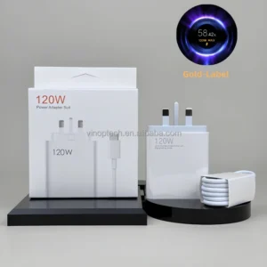 High Quality Mi Turbo Charge 120W USB Super Fast Charging for Xiaomi US EU UK Plug Adapter Travel Charger Adaptor for Redmi Pack of 5