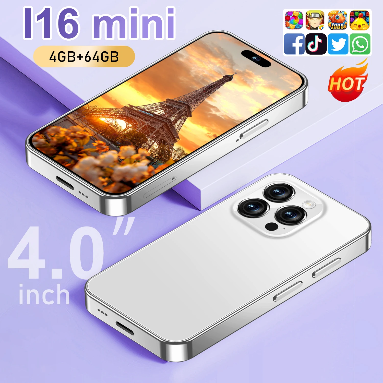 4-inch Mini Smart 4G Mobile Phone - Android Version - Small-sized Device for Students As a Backup Machine - Image 2