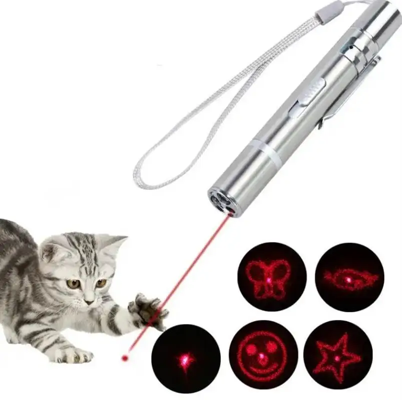 Wholesale Electronic Teasing Pen USB Rechargeable Red Dot Light Cats Training Toys Chaser Stick Interactive Pack of 2