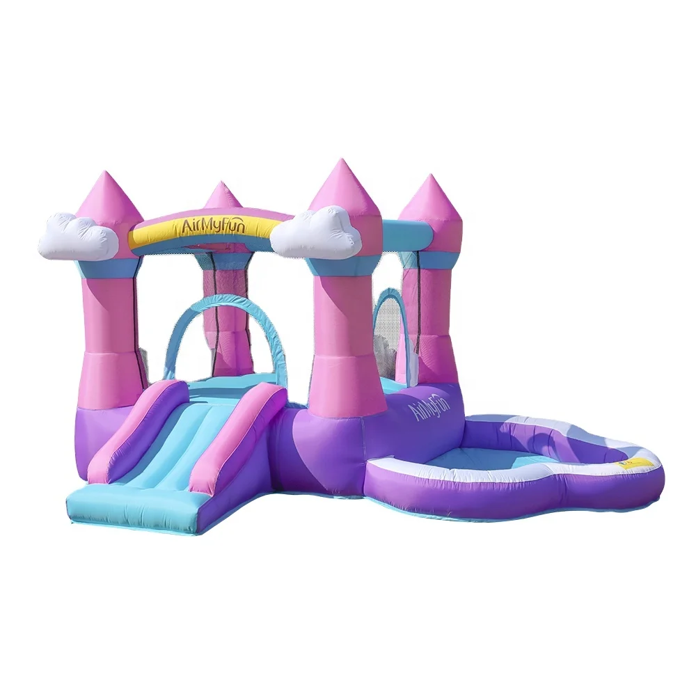 Inflatable Bounce House with Slide Bouncy Castle Jumper Jump Game for Kids Pool with Blower for Kids - Image 2