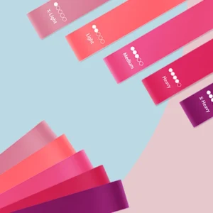 Yoga & Fitness TPE Elastic Ring Pink Set with Pouch Deep Squat Hip Lifting Mini Loop Bands Pink Suit Elastic Band Tension Ring