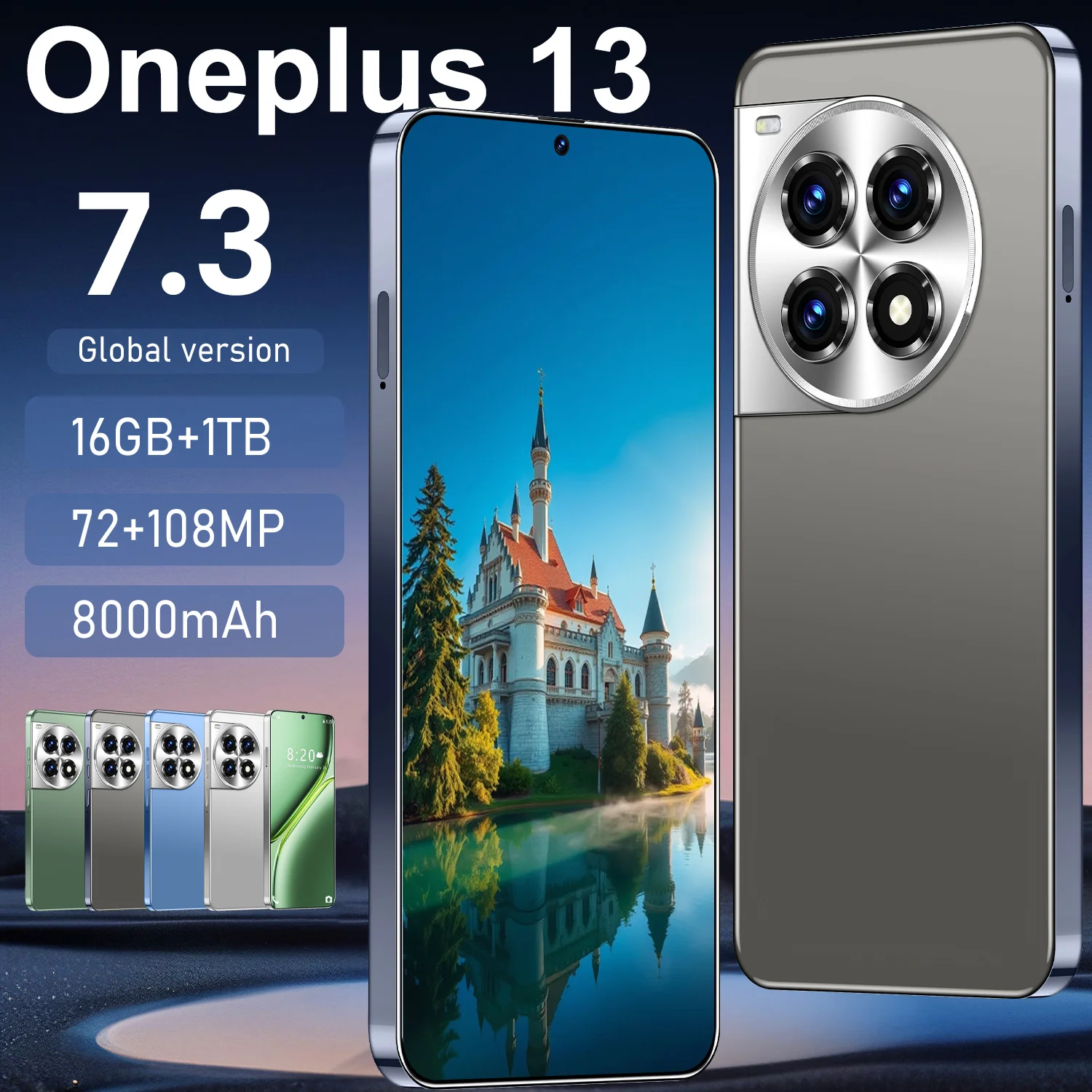 OnePlus 13 Android 15 5G 4G Smartphone Deca Core CPU Above 8000mAh Battery 7.2inch High Quality Phones