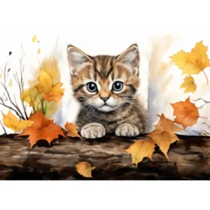 Young Tabby Cat Pattern Diamond Painting Art Craft 1pc 40*50cm DIY 5D Full Diamond Embroidery Cross Stitch Picture Wall