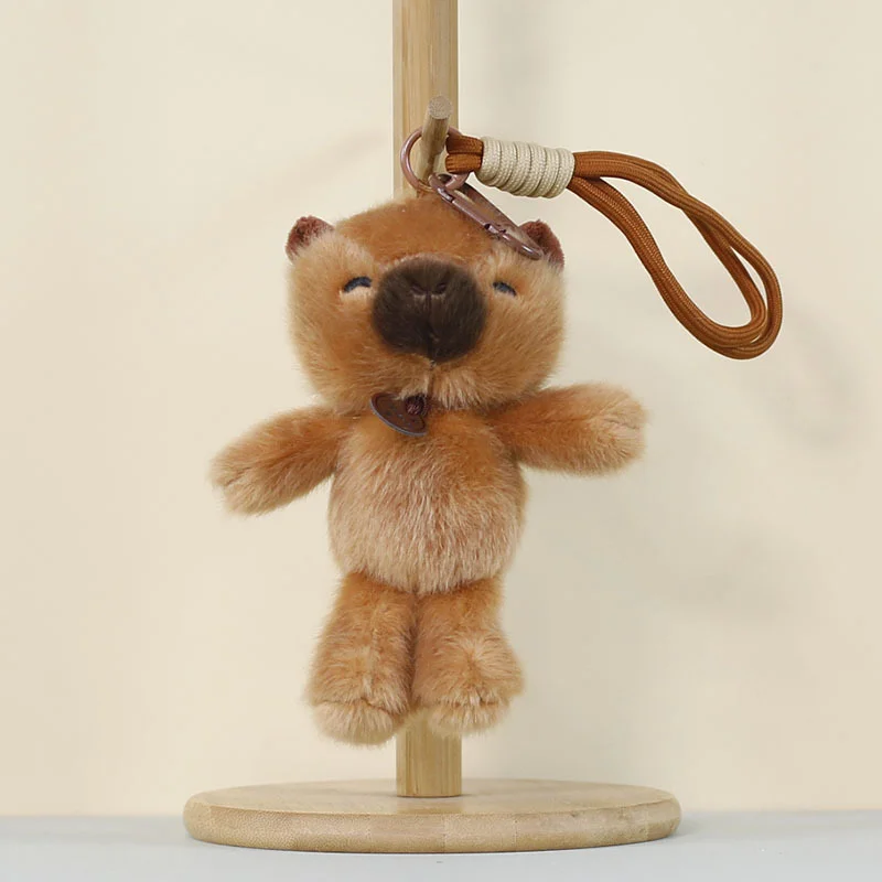 Wholesale Cartoon Animal Series Plush Keychain Pendant Cute Elephant Little Raccoon Rabbit Frog Plushie Keyring Stuffed Toy Pack of 10 - Image 4