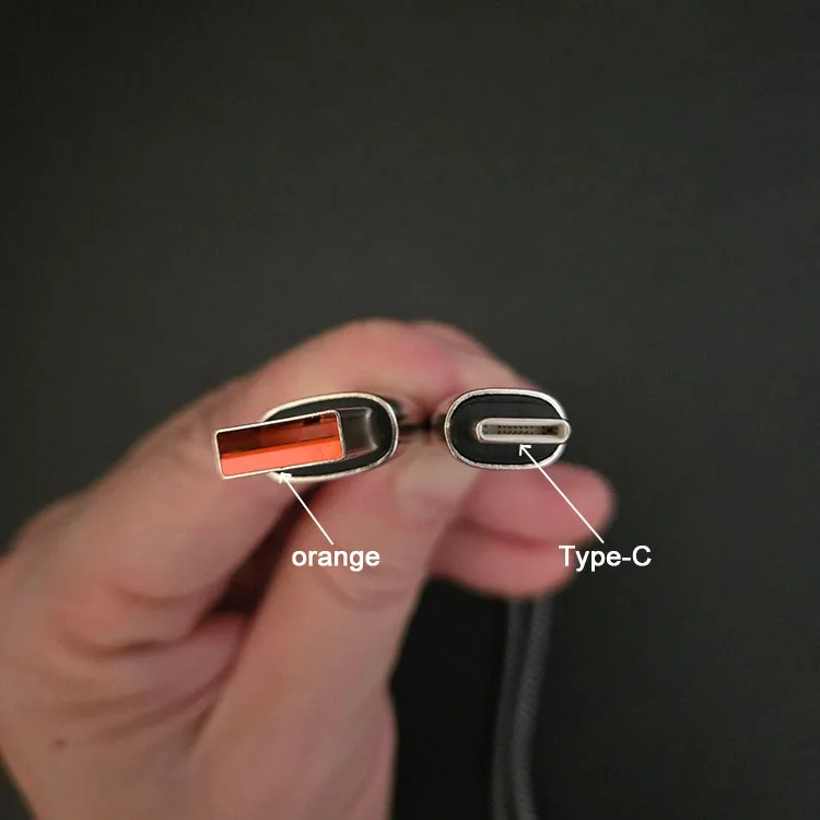 Store Supermarket Pull Proof Braided Handset Linea LED Blue Lights Lamps USB Type a to Type C Cables Pack of 100 - Image 4