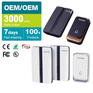 Easy to Install No Need Battery 4-Level Volume Adjustable 55 Melodies Alarm Welcome UA EU UK AU Plug Wireless Doorbells