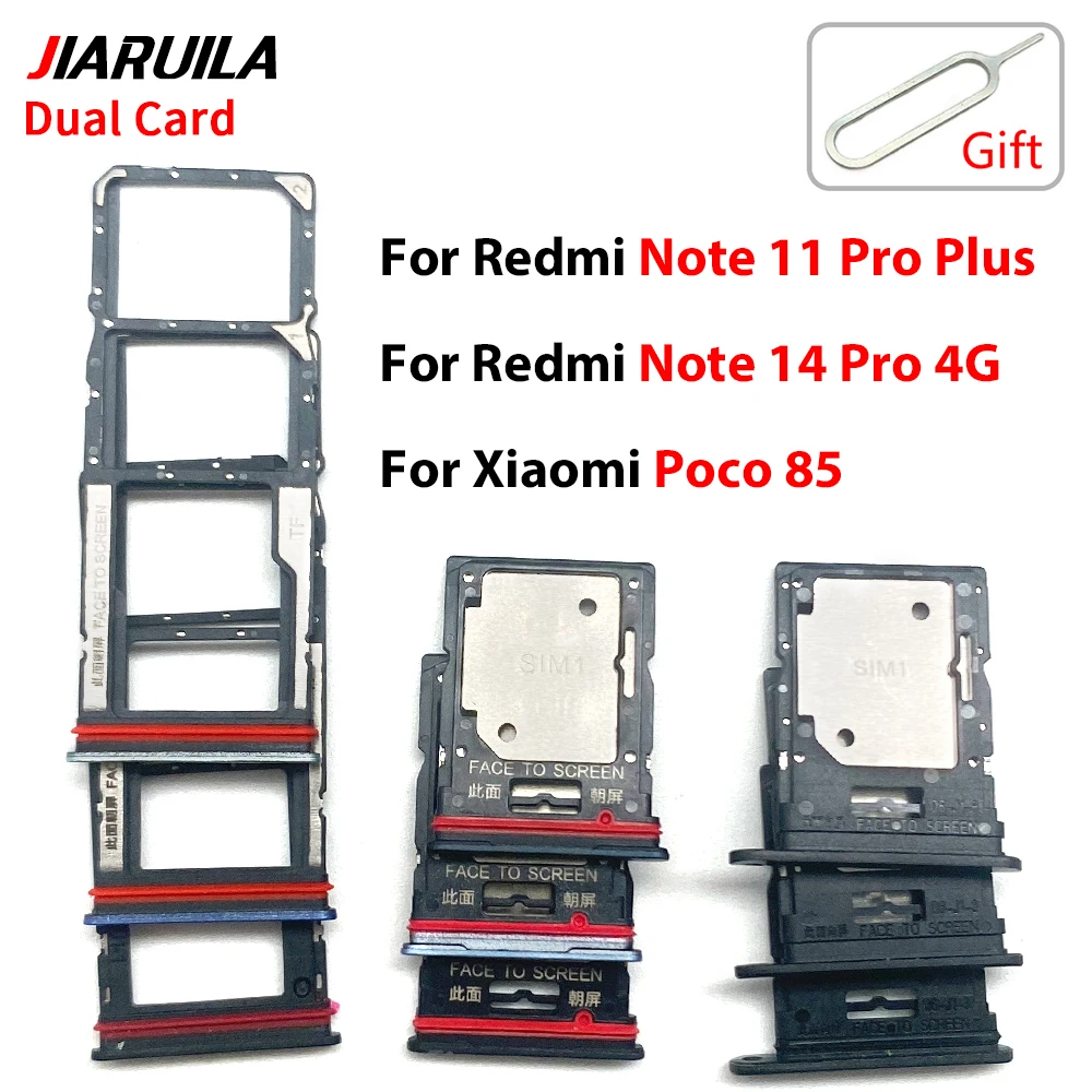Dual Sim Card Slot Tray Redmi Note 11 14 Pro Plus 4G 5G Poco C85 Drawer Holder Chip Holder Adapter Mobile Phone Flex Cables Pack of 10