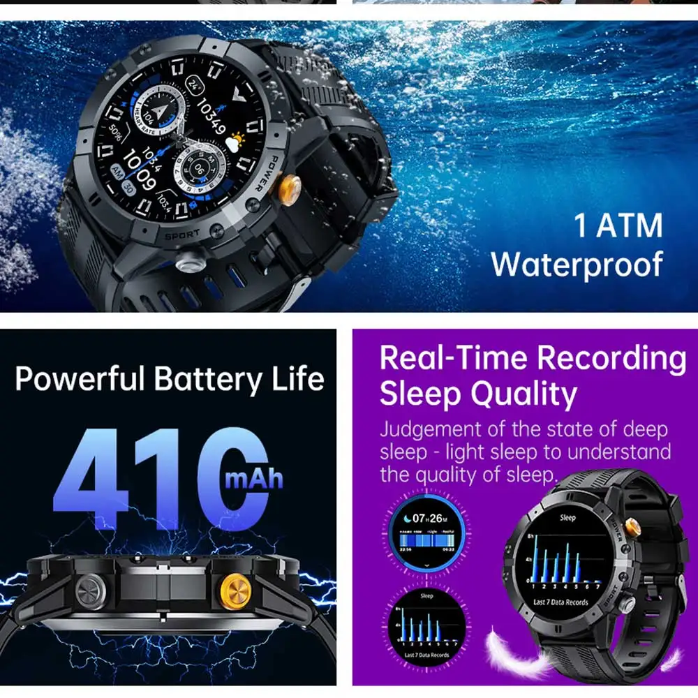 Wholesale Fashionable 1ATM Waterproof Men Health Monitor Sport Relogio Smartwatch Hombre Pack of 7 - Image 2