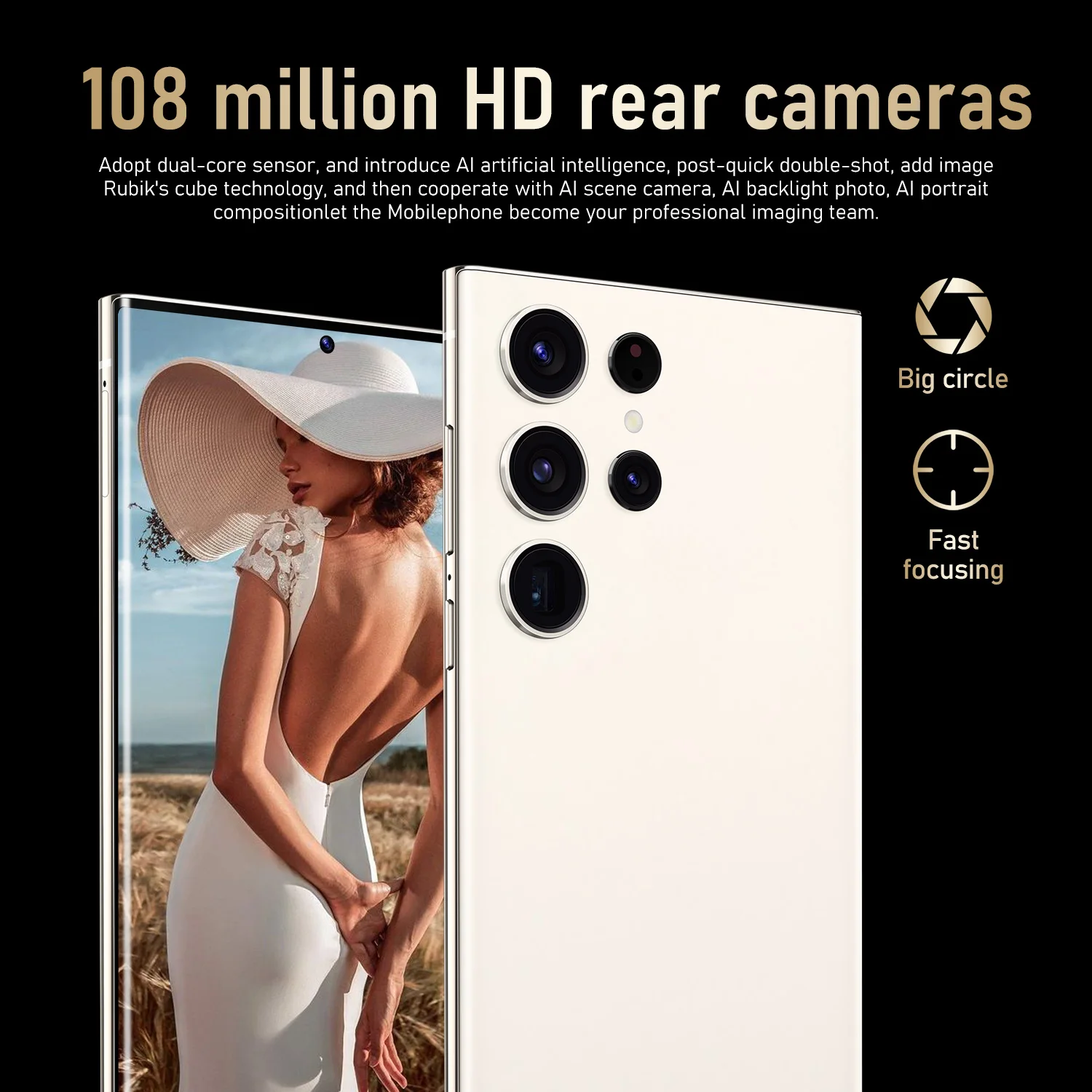 5G Smartphone S24 Ultra Telephone 7.3 Inch Global Version Dual SIM Card Android 13 Cell Phone Mobile Phones 4G5G - Image 3