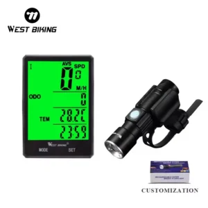 WEST BIKING Computer Bike Mount 20 Functions Speed Test Odometer Cycle Computer IPX6 Waterproof Wireless Bicycle Computer Mount