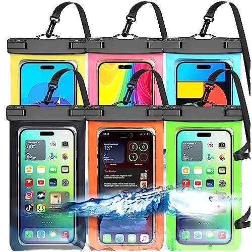 Summer Beach Surfing & Swimming Diving Transparent Touchscreen Window Mobile Case Waterproof PU Bag Pack of 20