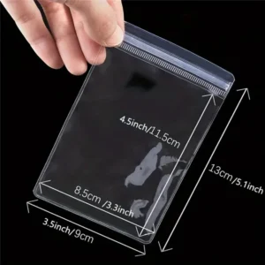 New Cheap Clear Zipper Bag Thick Transparent Zip Earrings Plastic Zip Locked Plastic Bag Jewelry Pouch Bags With logo Pack of 50